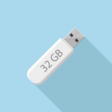 Düz simge Usb birden parlamak götürmek