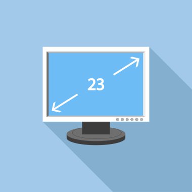 bilgisayar monitörü düz simgesi