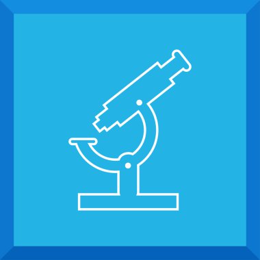 Mikroskop düz simgesi