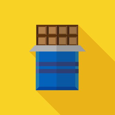 Çikolata düz simgesi