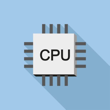 CPU düz simgesi