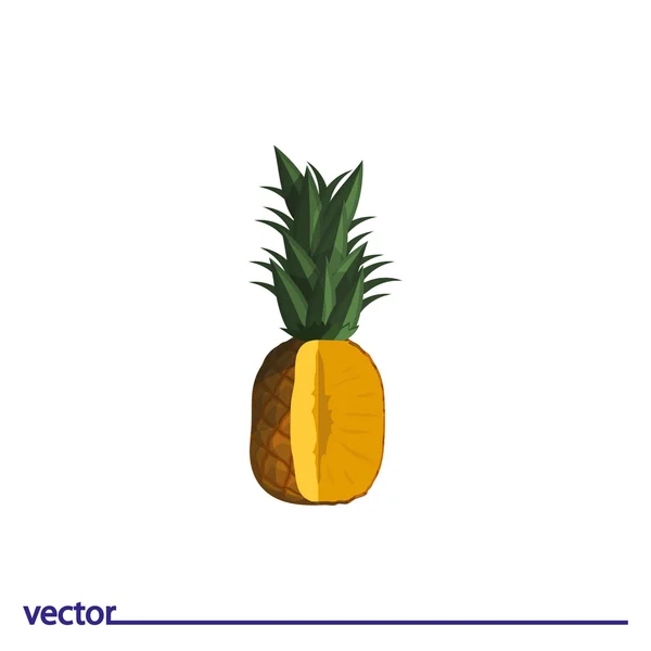 Icône d'ananas sur fond blanc — Image vectorielle