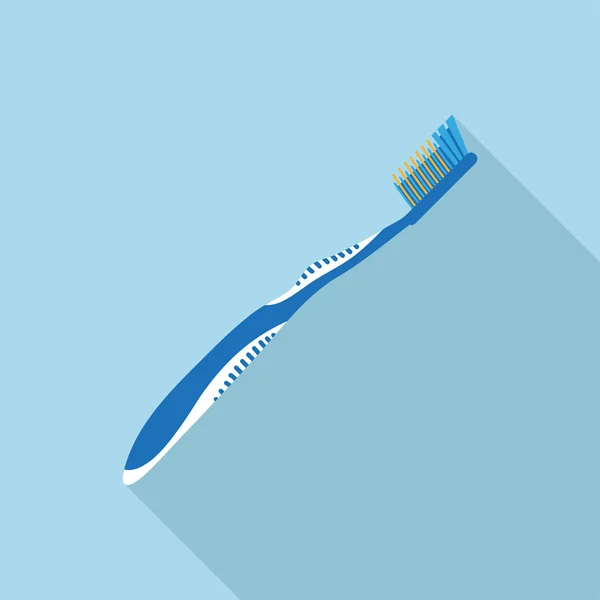 Icona piatta di spazzolino da denti — Vettoriale Stock