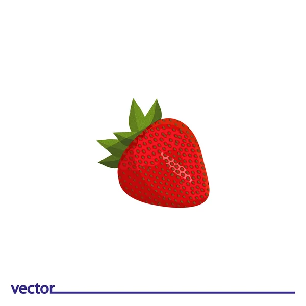 Symbol der Erdbeeren auf weißem Hintergrund — Stockvektor