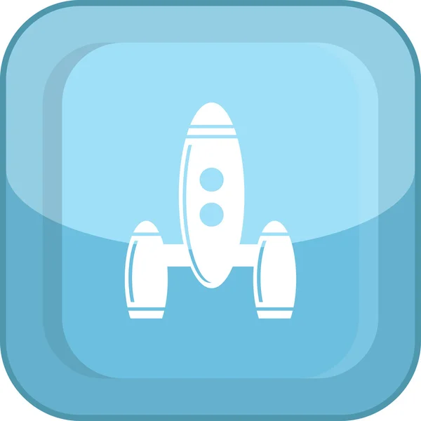 Flat ikonen av raket — Stock vektor