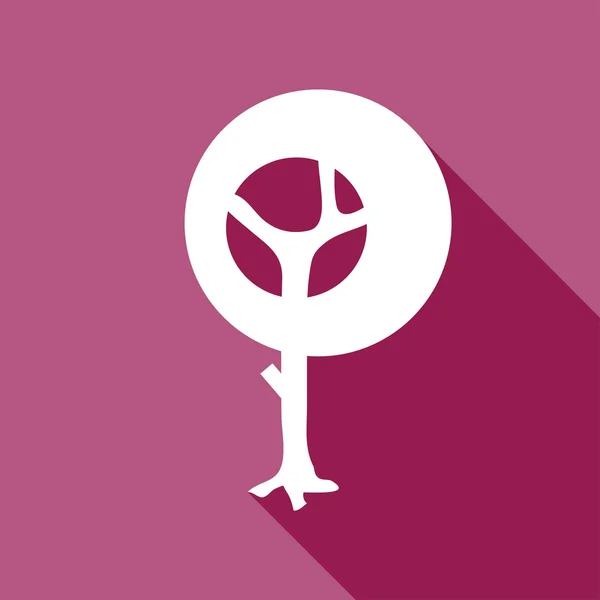 Platt ikon av träd — Stock vektor