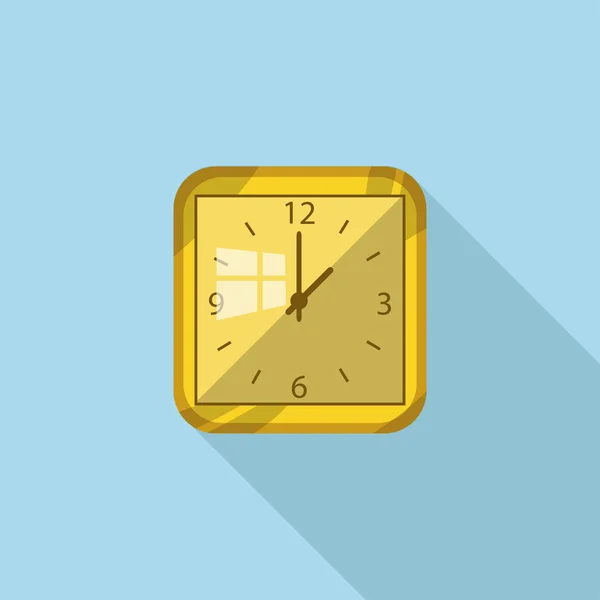 Icône plate de l'horloge murale — Image vectorielle