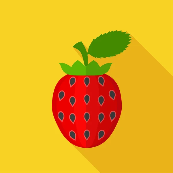 Flat Icon of strawberry — Stock Vector