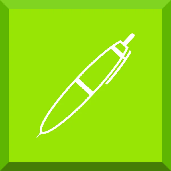 Icône plate du stylo — Image vectorielle