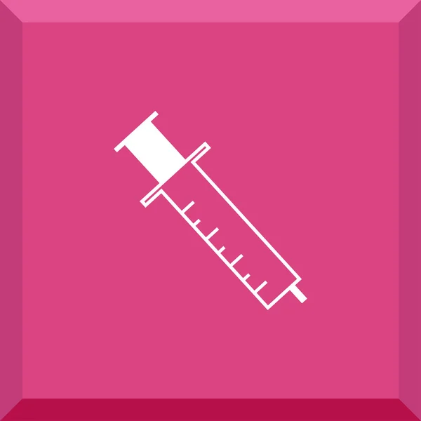 Flat Icon of syringe — Stock Vector