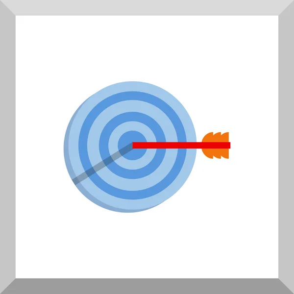 Flat ikonen för mål med pil — Stock vektor