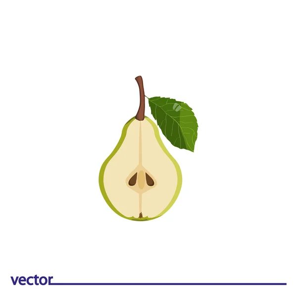 Flat Icon of pear — Stock Vector
