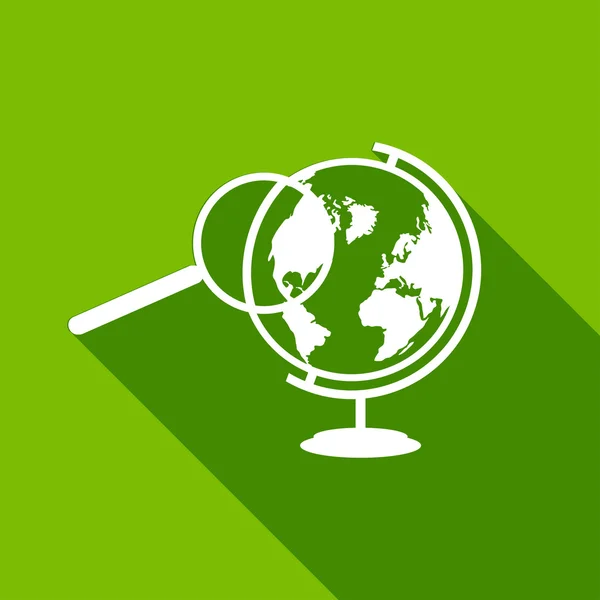 Icono plano del mundo — Vector de stock