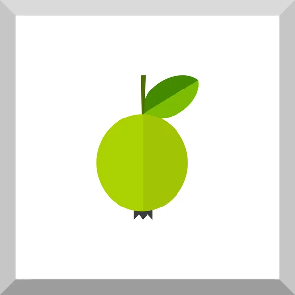 Icono plano de manzana — Archivo Imágenes Vectoriales