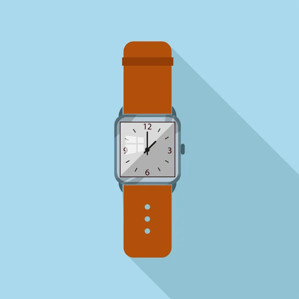 Ícone plano do relógio de pulso — Vetor de Stock