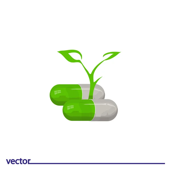 Platte pictogram van capsule — Stockvector