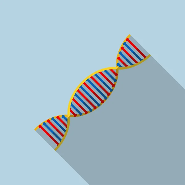 Flat Icon of DNA — Stock Vector