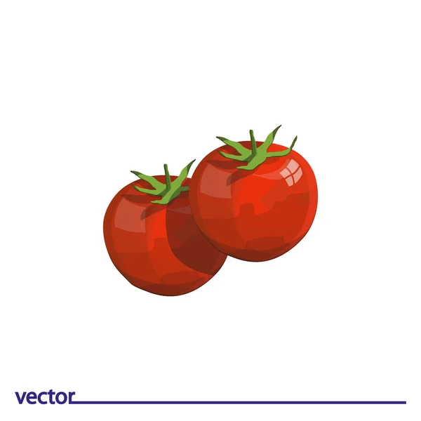 Symbol der Tomaten auf weißem Hintergrund — Stockvektor