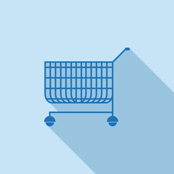 Icono plano de carrito de supermercado de compras — Archivo Imágenes Vectoriales