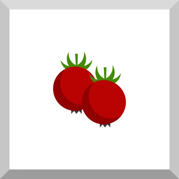Icône plate de tomate — Image vectorielle