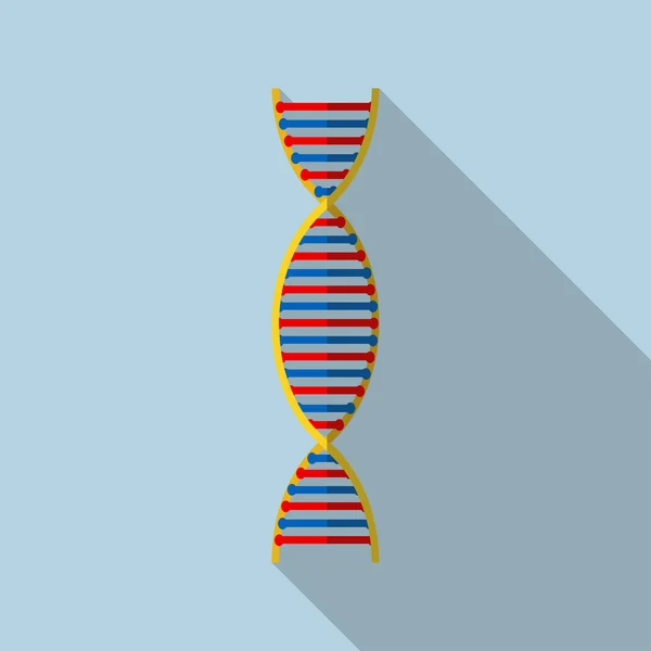 Ícone plano de DNA — Vetor de Stock