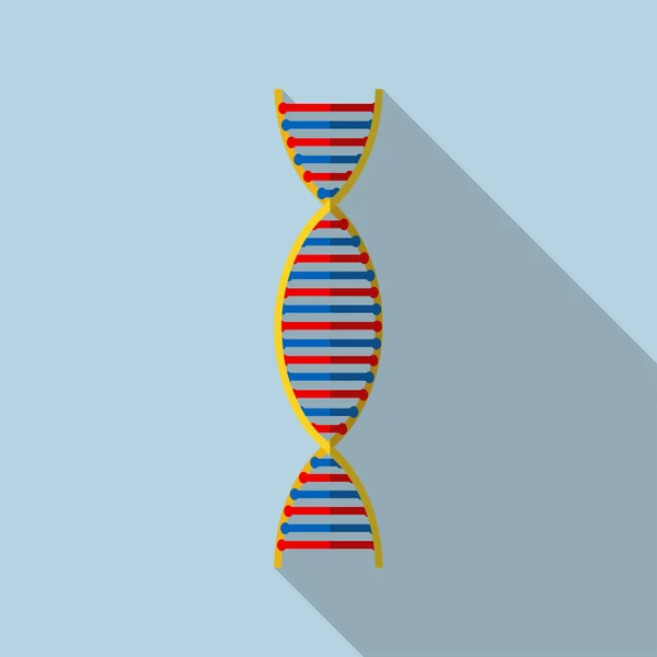 Flat Icon of DNA — Stock Vector