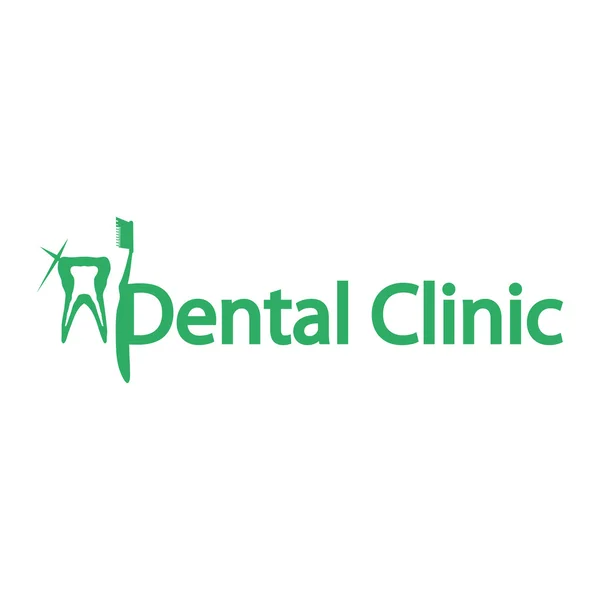 Logo diş kliniğinin düz simgesi — Stok Vektör