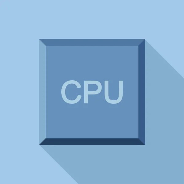 Cpu의 평면 아이콘 — 스톡 벡터