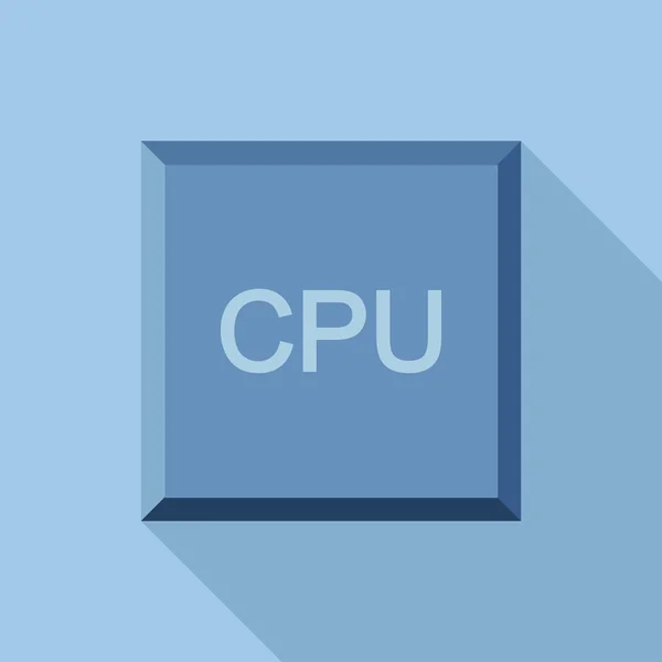 Icono plano de cpu — Archivo Imágenes Vectoriales