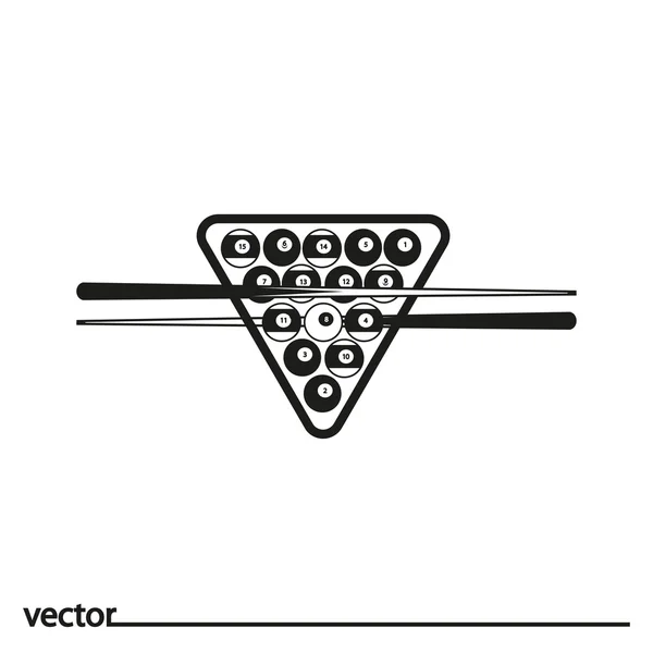 Icono plano de billar — Archivo Imágenes Vectoriales