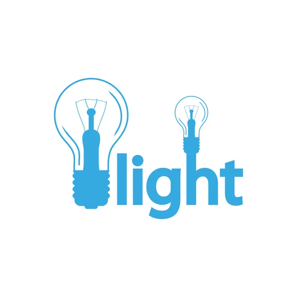 Flache Ikone des Logo-Lichts — Stockvektor