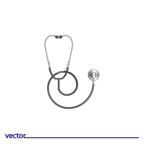 Stetoskop düz simgesi — Stok Vektör