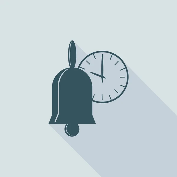 Ploché ikony hodin bell — Stockový vektor