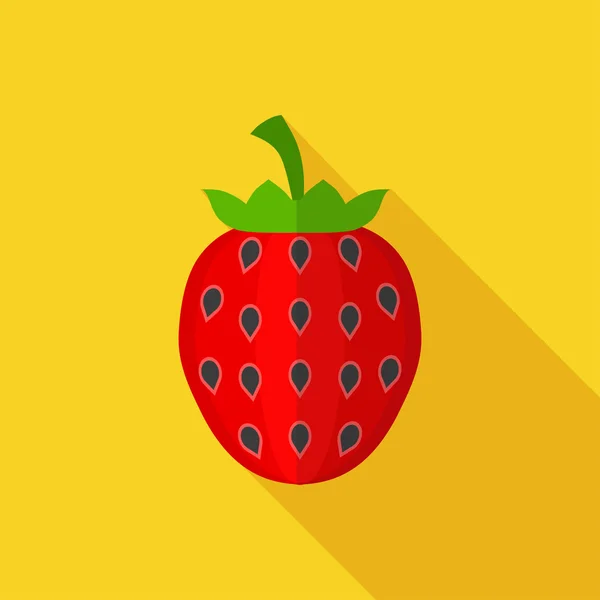 Flat Icon of strawberry — Stock Vector