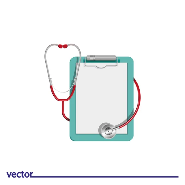 Flat Icon of stethoscope — Stock Vector