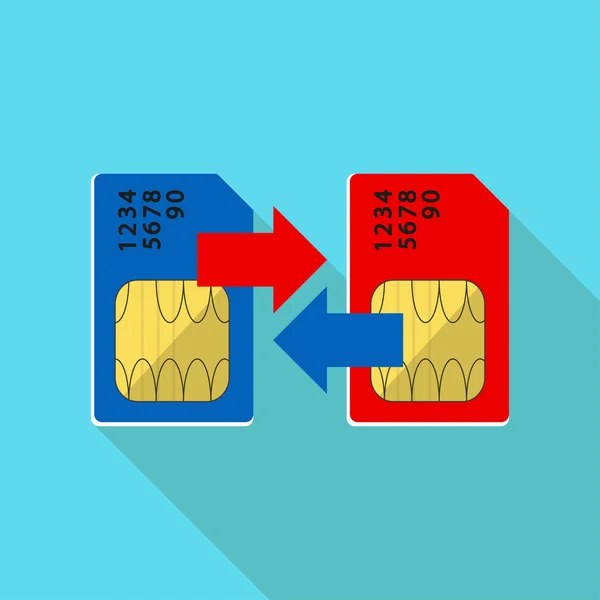 Flate-Icon av simuleringskort – stockvektor