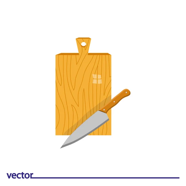 Icona di tagliere e coltello — Vettoriale Stock