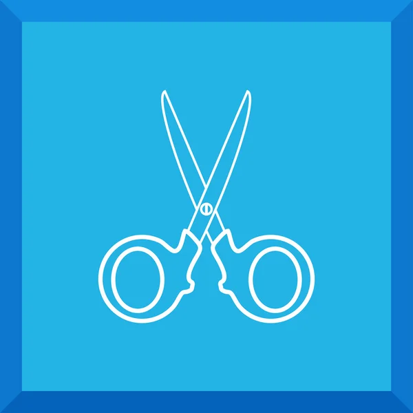 Flat Icon of scissors — Stock Vector