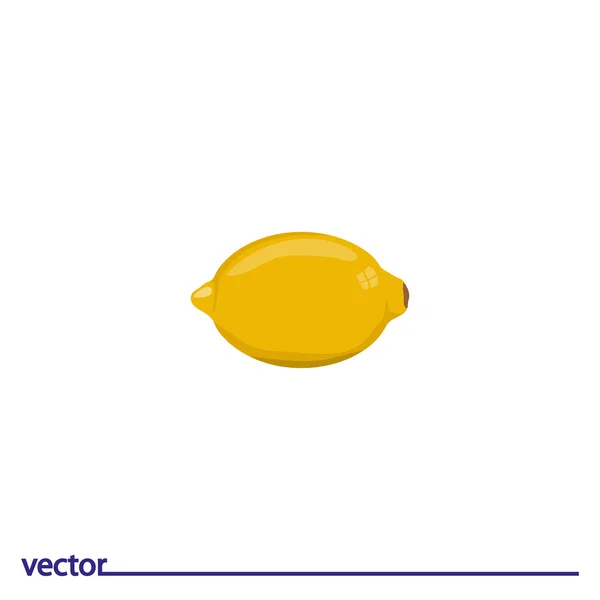 Icône de citron sur fond blanc — Image vectorielle