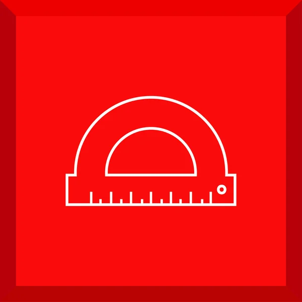 Flat Icon of protractor — Stock Vector