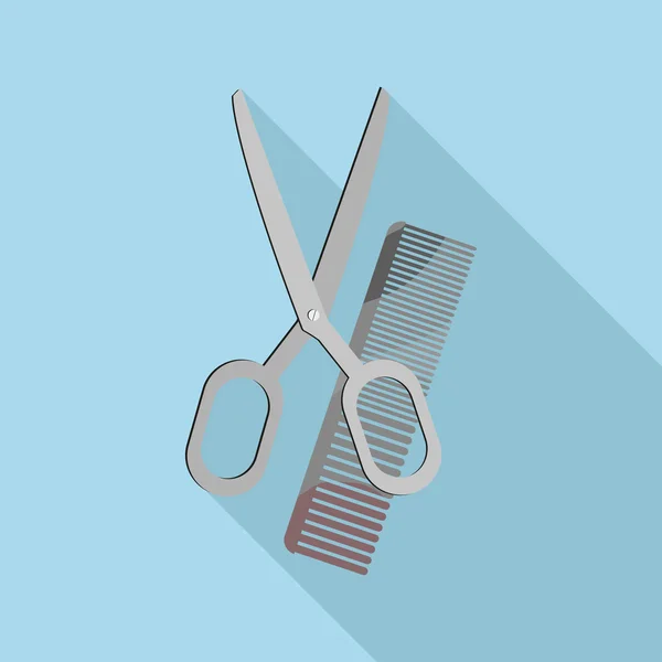 Flat Icon of scissors — Stock Vector