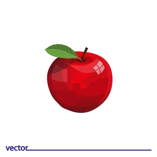 Flat Icon of Apple — Stock Vector