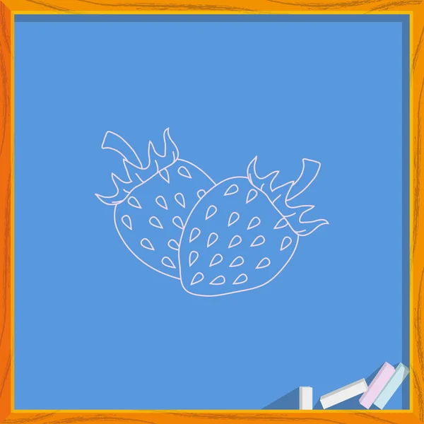 Icono de dos fresas — Archivo Imágenes Vectoriales