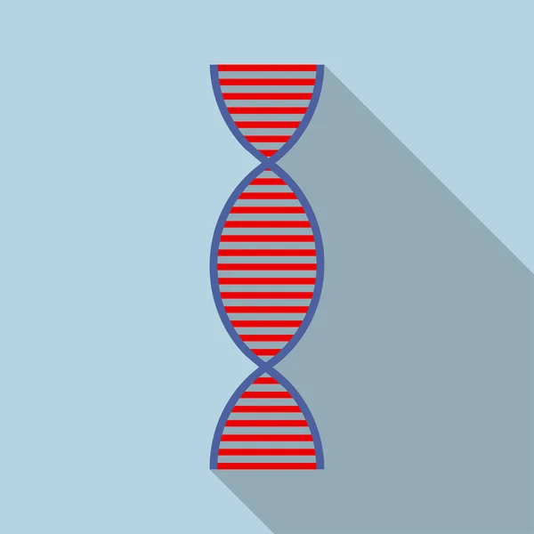 Ícone plano de DNA — Vetor de Stock