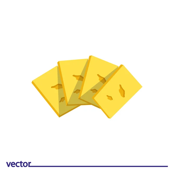 Icône de fromage frais — Image vectorielle