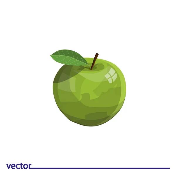 Platte pictogram van apple — Stockvector