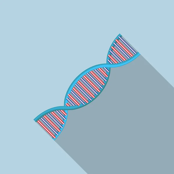 Ícone plano de DNA — Vetor de Stock