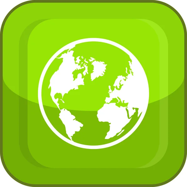 Icono plano del mundo — Vector de stock