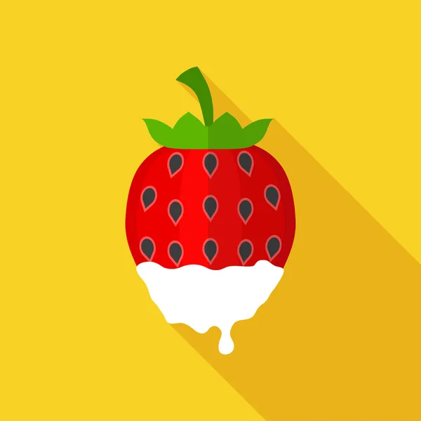 Flat Icon of strawberry — Stock Vector