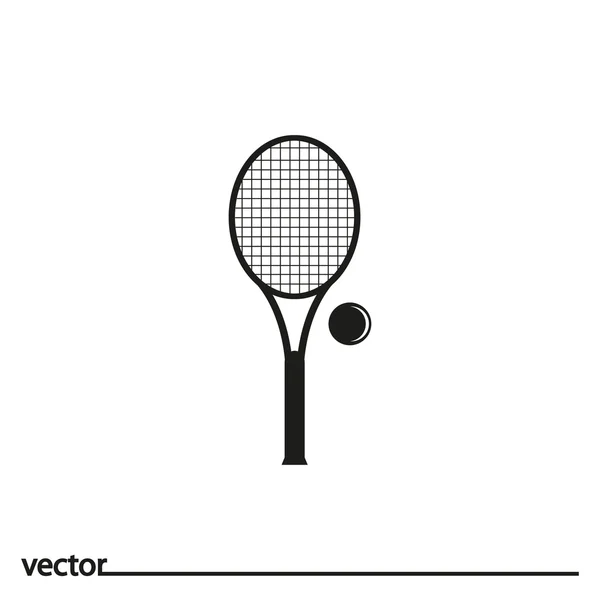 Flache Tennis-Ikone groß. — Stockvektor